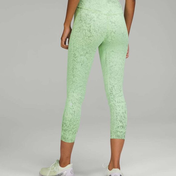 Lululemon Base Pace High-Rise Running Tight 25" City Grit Green Multi, size 12 - Picture 2 of 10